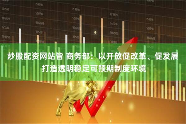 炒股配资网站皆 商务部：以开放促改革、促发展 打造透明稳定可预期制度环境
